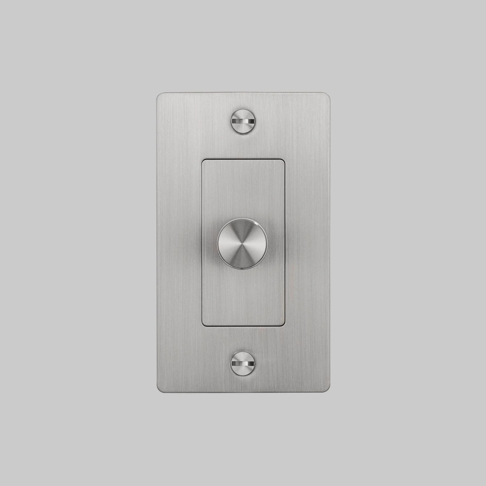 Buster + Punch NDK-074358 Cross 1-Gang LED Dimmer Without Logo, 250W, Rotary, Steel