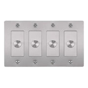 Buster + Punch NDK-074359 Cross 4-Gang LED Dimmer Without Logo, 250W, Rotary, Steel