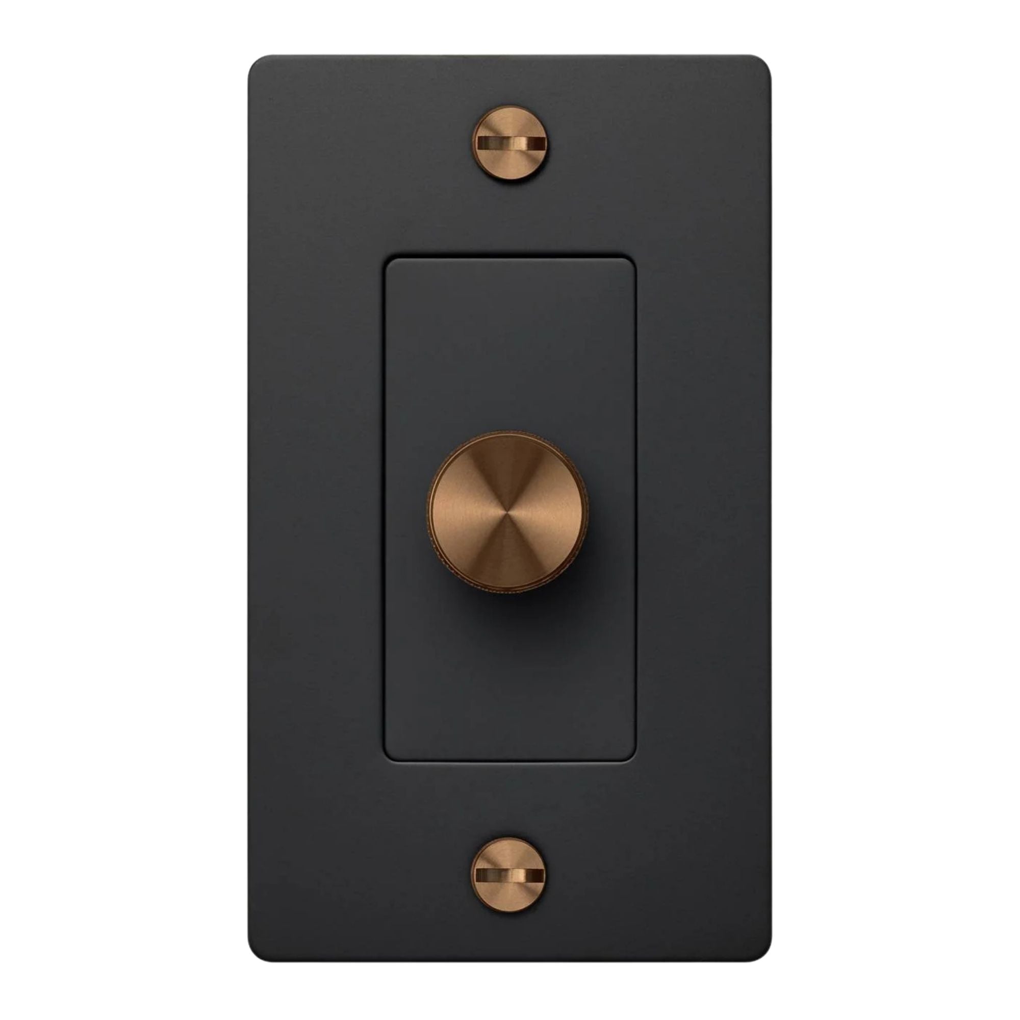 Buster + Punch NDK-134885 Cross 1-Gang LED Dimmer Without Logo, 250W, Rotary, 120V, Black / Warm Sunset