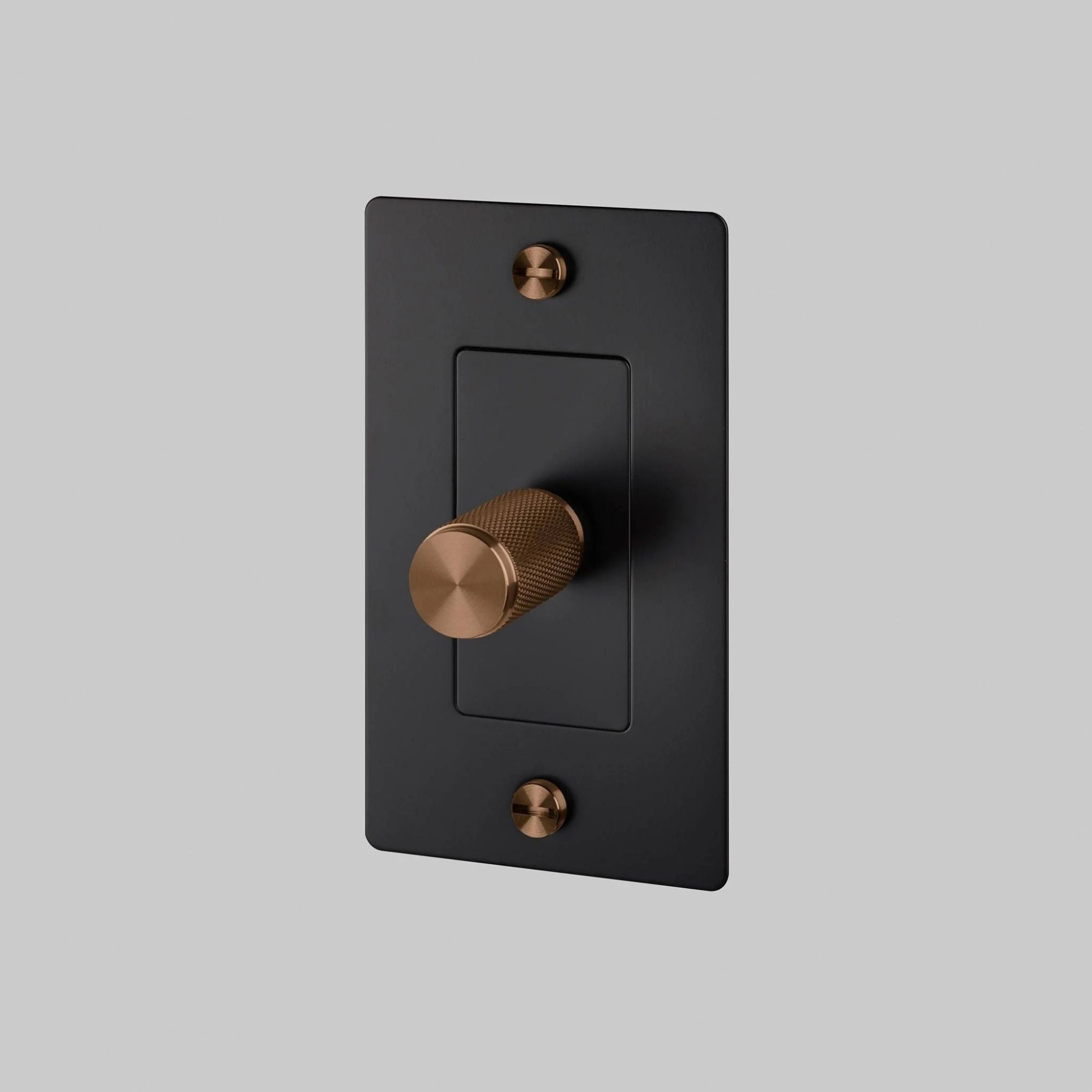 Buster + Punch NDK-134885 Cross 1-Gang LED Dimmer Without Logo, 250W, Rotary, 120V, Black / Warm Sunset