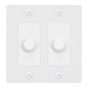 Buster + Punch NDK-144309 Linear 2-Gang LED Dimmer Without Logo, 250W, Rotary, White
