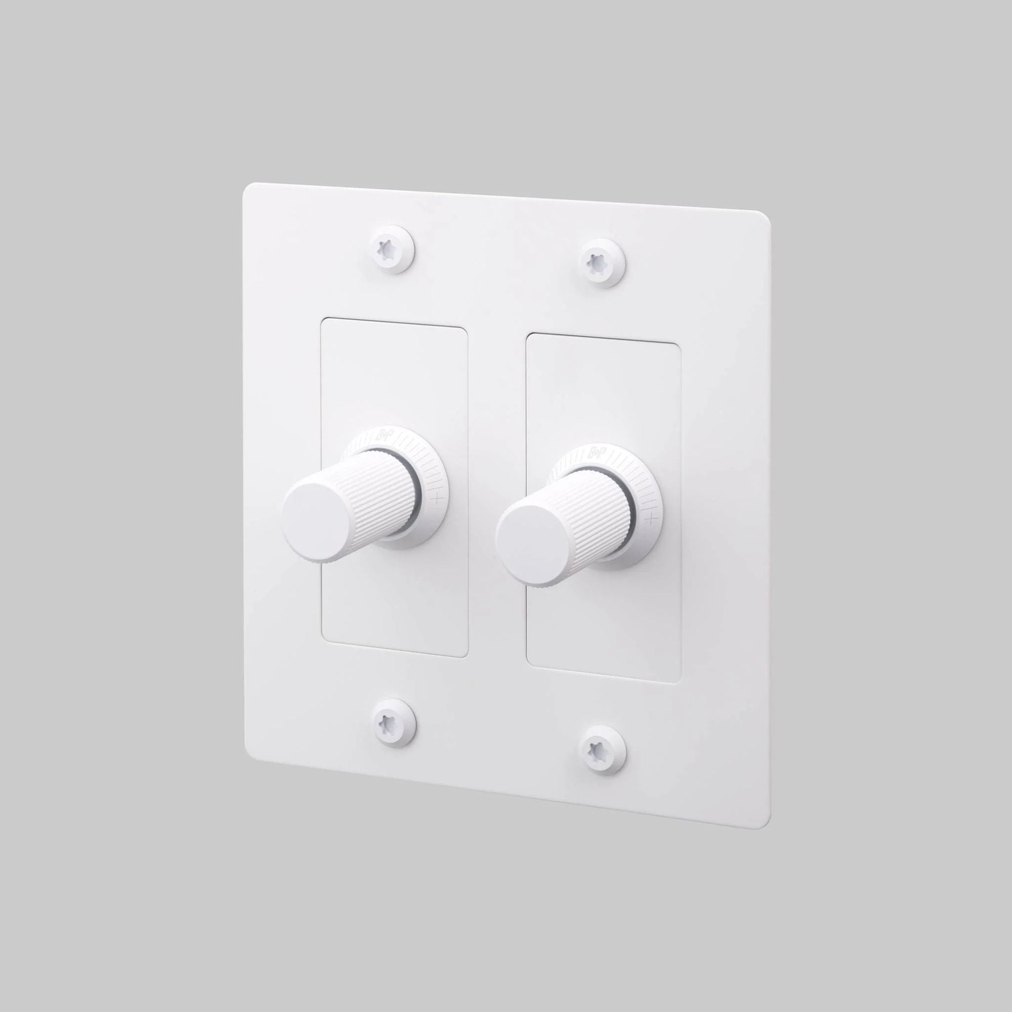 Buster + Punch NDK-144309 Linear 2-Gang LED Dimmer Without Logo, 250W, Rotary, White