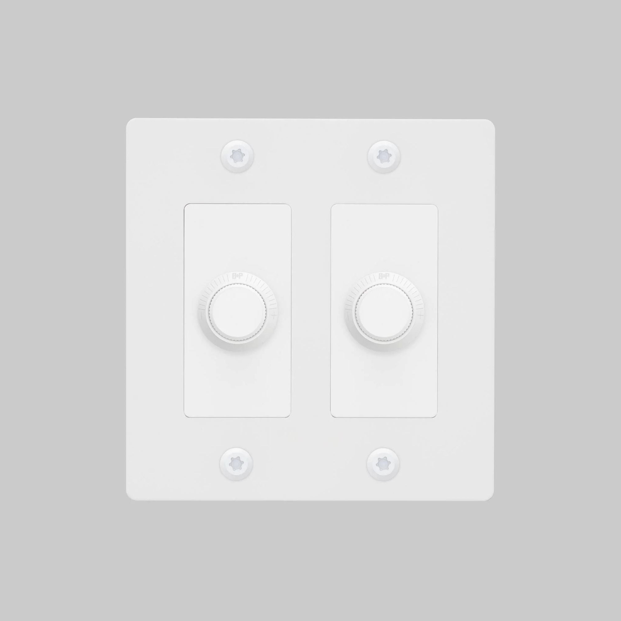 Buster + Punch NDK-144309 Linear 2-Gang LED Dimmer Without Logo, 250W, Rotary, White