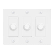 Buster + Punch NDK-144329 Linear 3-Gang LED Dimmer Without Logo, 250W, Rotary, White