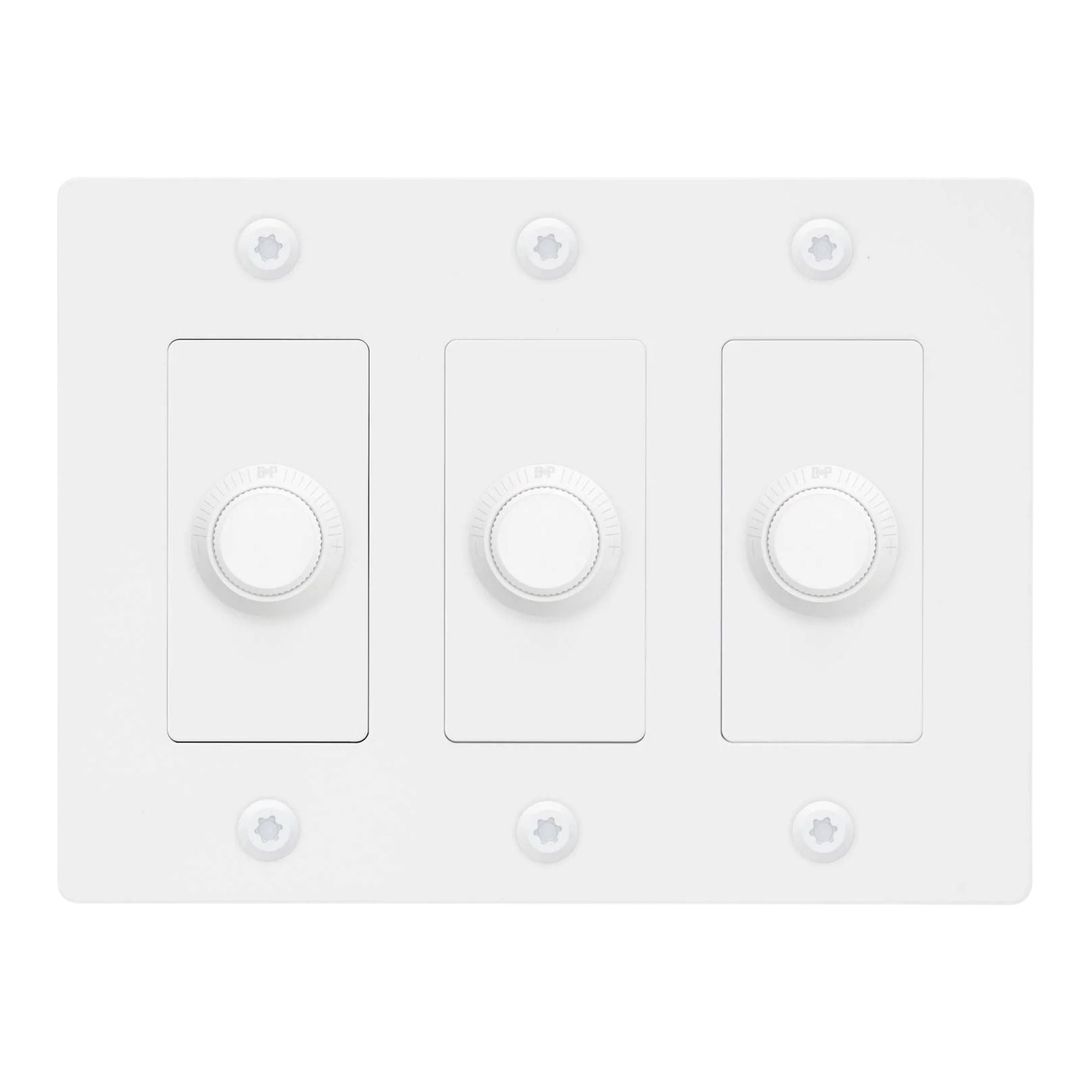 Buster + Punch NDK-144329 Linear 3-Gang LED Dimmer Without Logo, 250W, Rotary, White