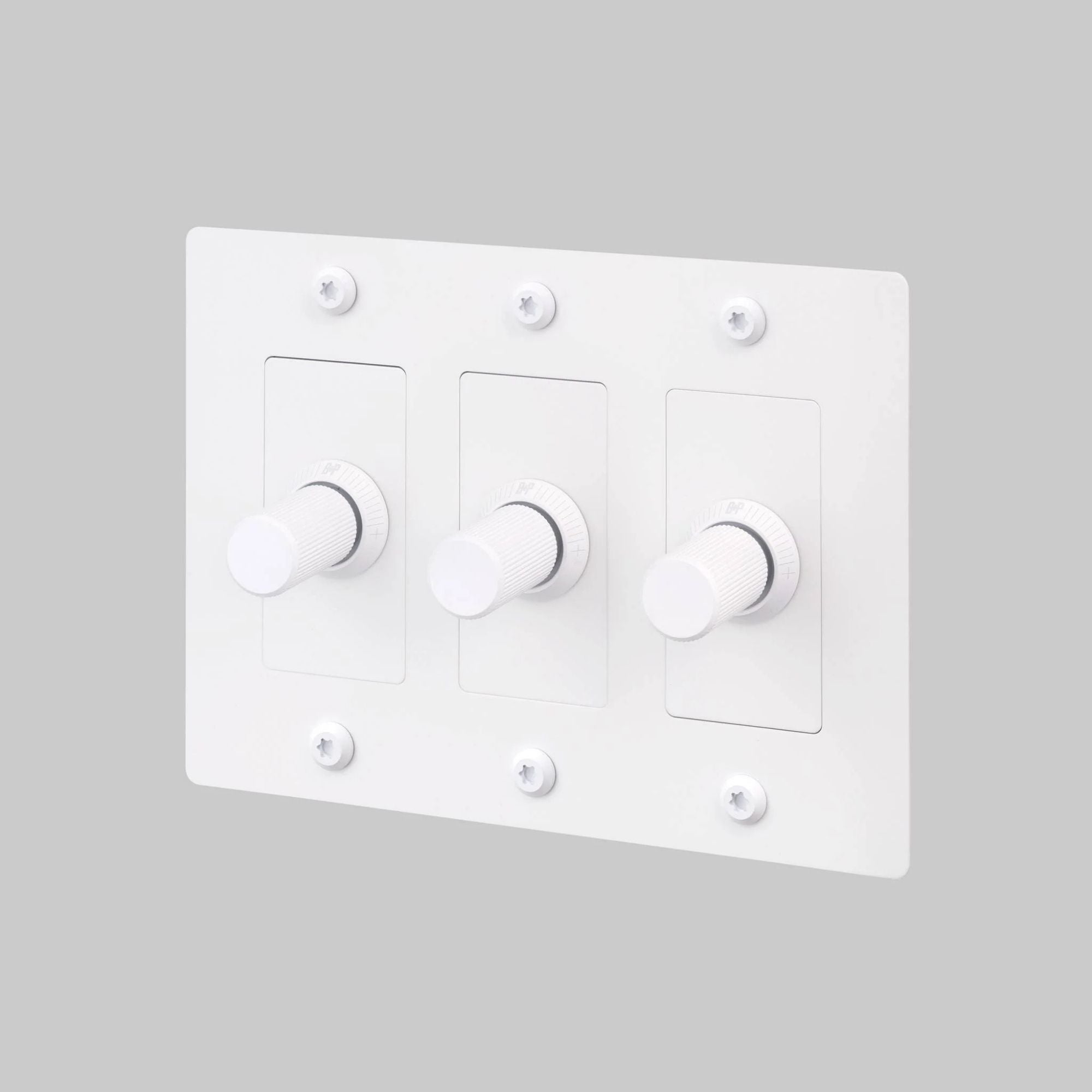 Buster + Punch NDK-144329 Linear 3-Gang LED Dimmer Without Logo, 250W, Rotary, White