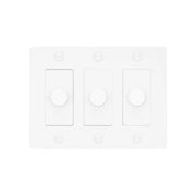 Buster + Punch NDK-144339 Cross 3-Gang LED Dimmer Without Logo, 250W, Rotary, White