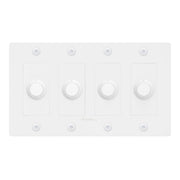 Buster + Punch NDK-144344 Linear 4-Gang LED Dimmer With Logo, 250W, Rotary, White
