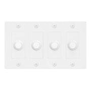 Buster + Punch NDK-144349 Linear 4-Gang LED Dimmer With Logo, 250W, Rotary, White