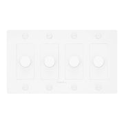 Buster + Punch NDK-144355 Cross 4-Gang LED Dimmer With Logo, Rotary, 250W, White
