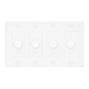 Buster + Punch NDK-144360 Cross 4-Gang LED Dimmer Without Logo, 250W, Rotary, White