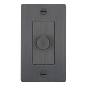 Buster + Punch NDK-454357 Cross 1-Gang LED Dimmer Without Logo, Rotary, 250W, Smoked Bronze