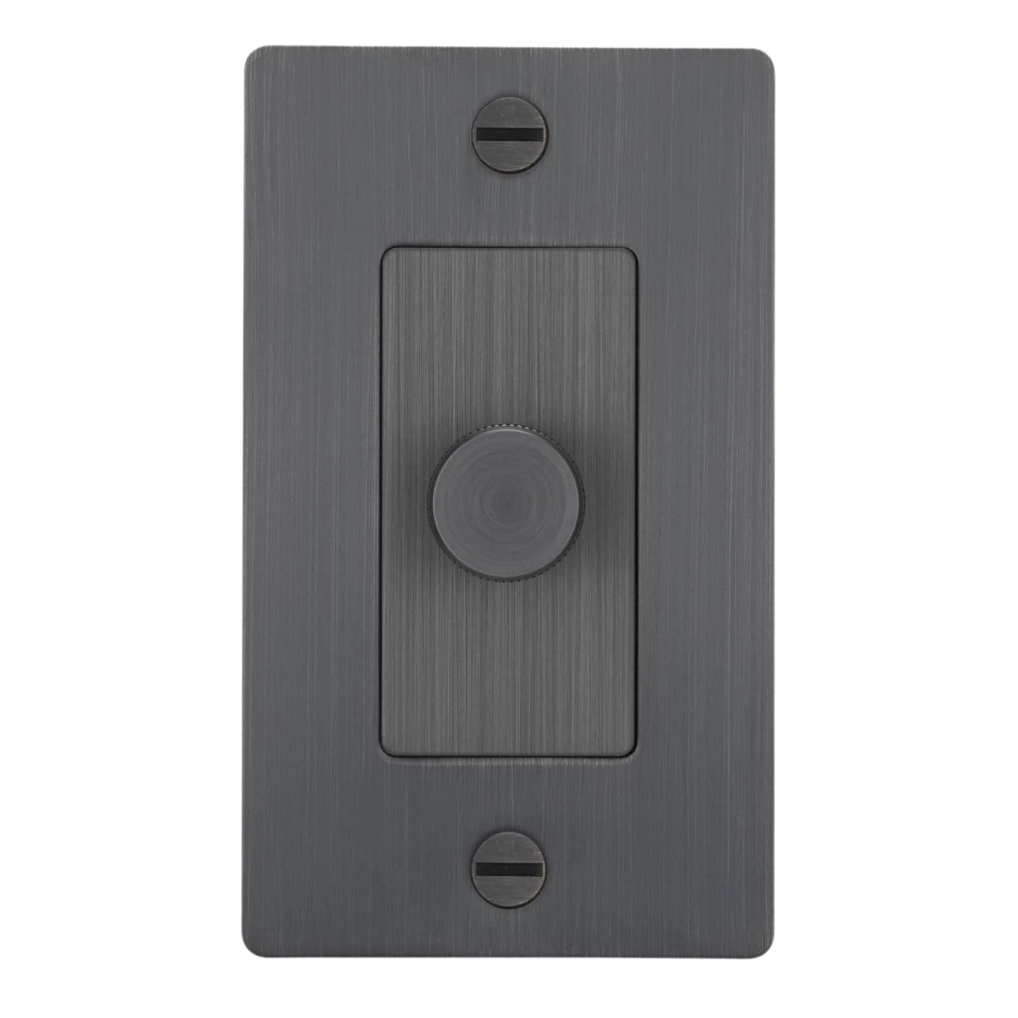 Buster + Punch NDK-454357 Cross 1-Gang LED Dimmer Without Logo, Rotary, 250W, Smoked Bronze