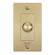 Buster + Punch NDR-054052 Linear 1-Gang LED Dimmer With Logo, Rotary, 250W, Brass