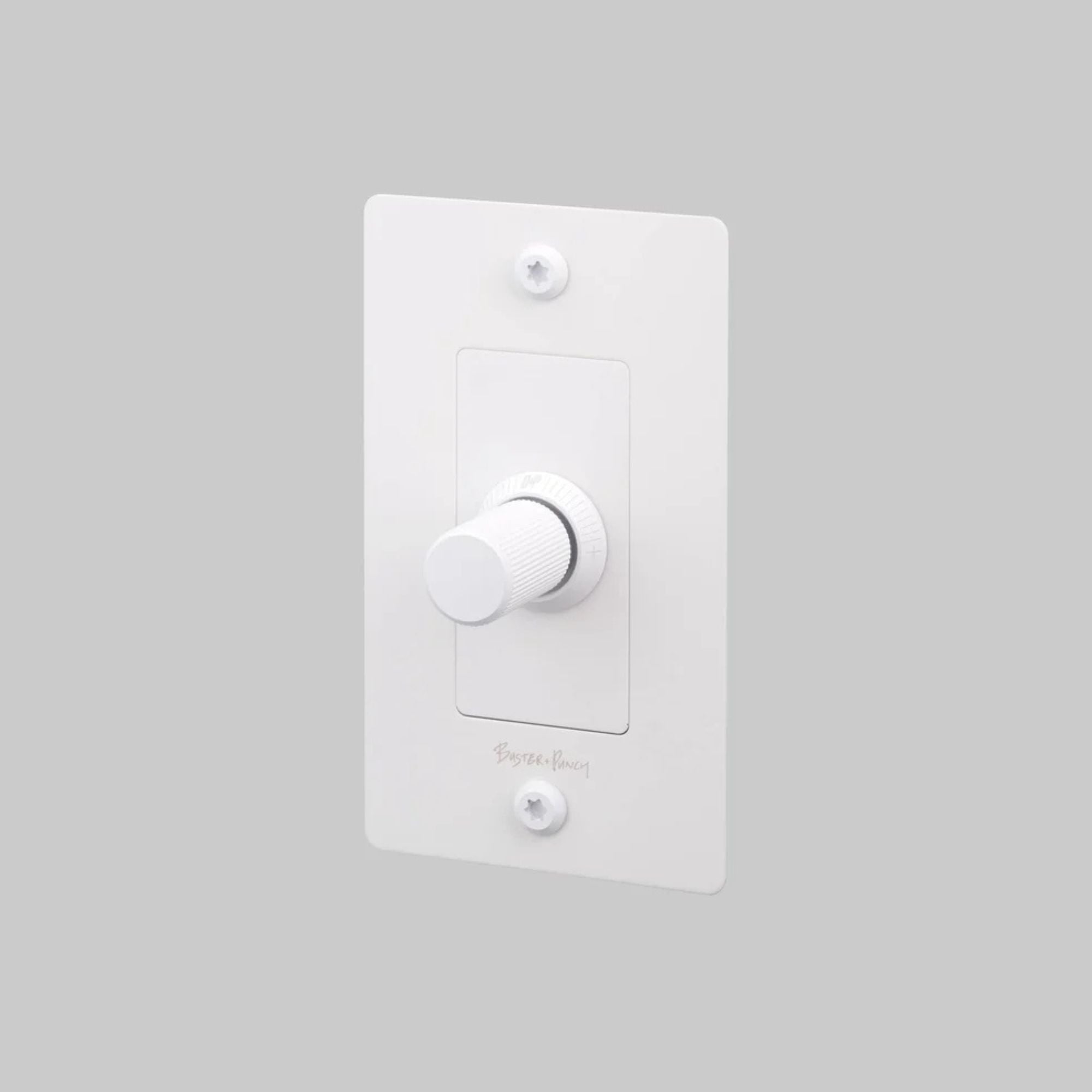 Buster + Punch NDR-144055 Linear 1-Gang LED Dimmer With Logo, Rotary, 250W, White
