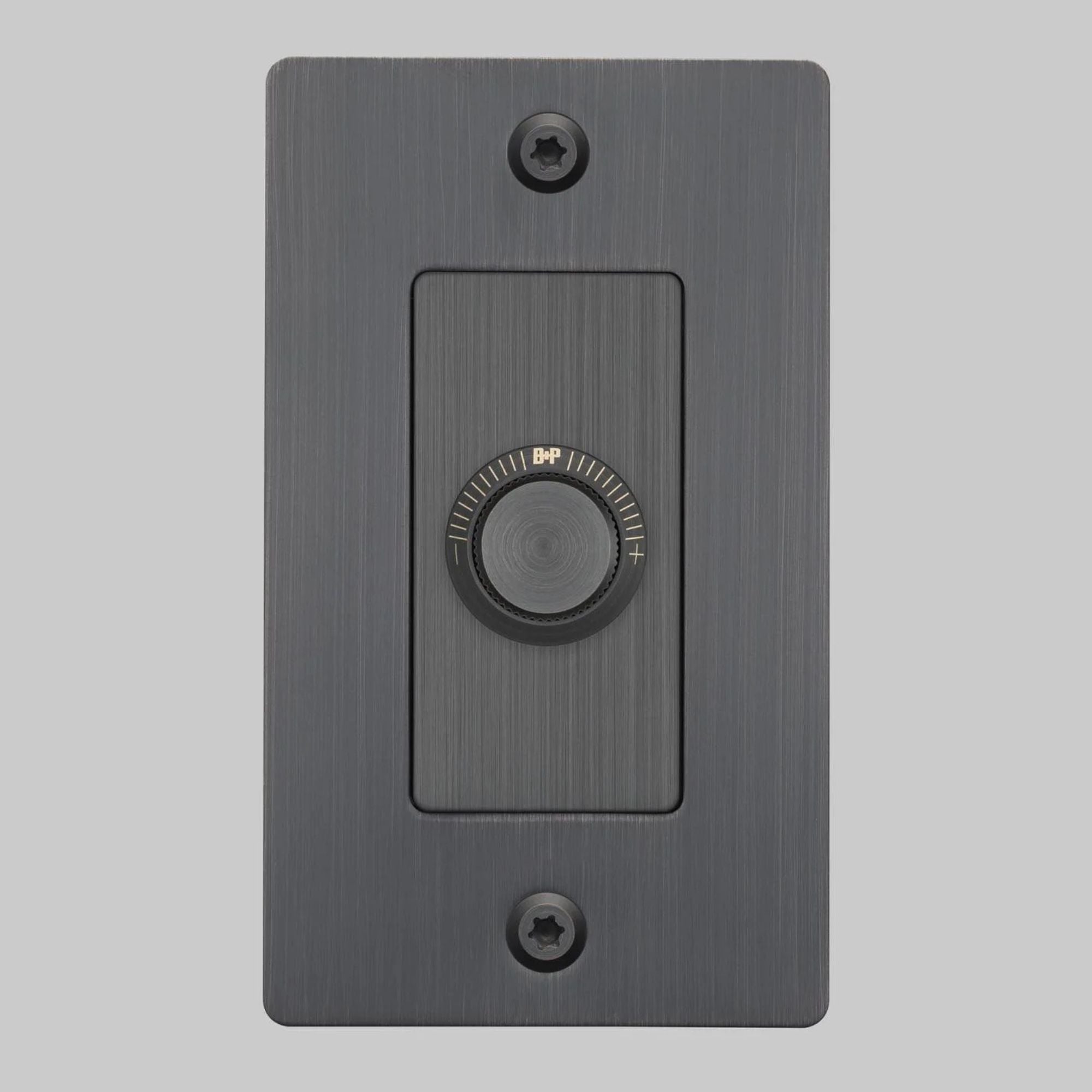 Buster + Punch NDR-454058 Linear 1-Gang LED Dimmer Without Logo, 250W, Rotary, Smoked Bronze