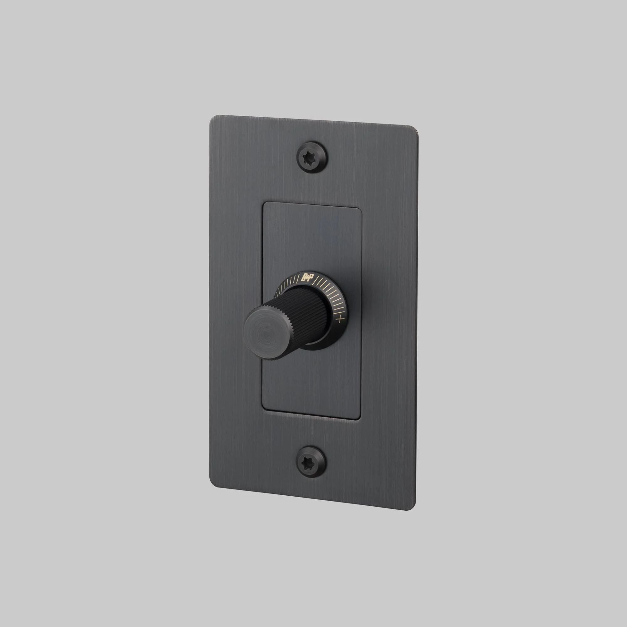 Buster + Punch NDR-454058 Linear 1-Gang LED Dimmer Without Logo, 250W, Rotary, Smoked Bronze