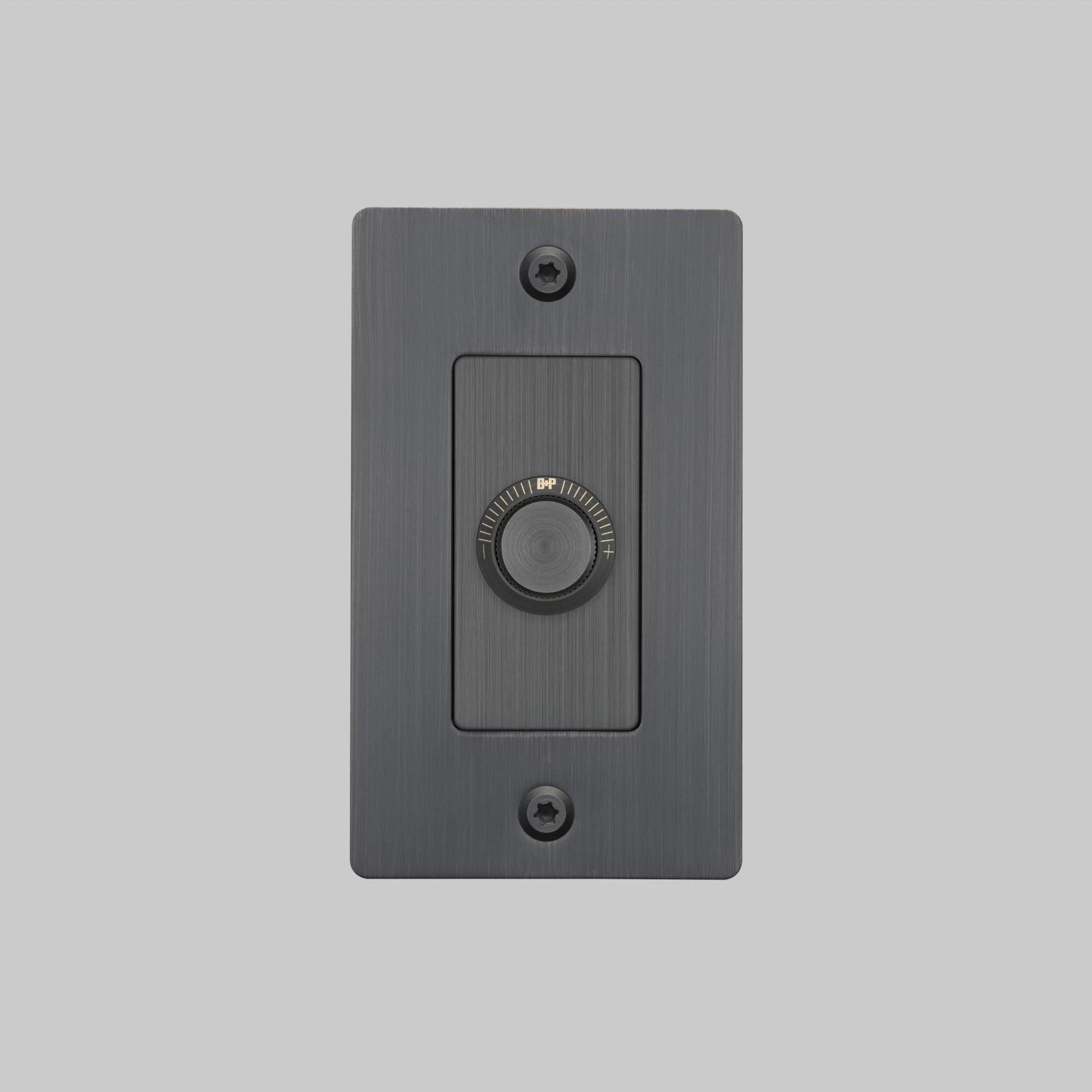 Buster + Punch NDR-454058 Linear 1-Gang LED Dimmer Without Logo, 250W, Rotary, Smoked Bronze
