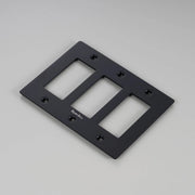 Buster + Punch NPL-023066 Standard 3-Gang Toggle Wall Plate, Black