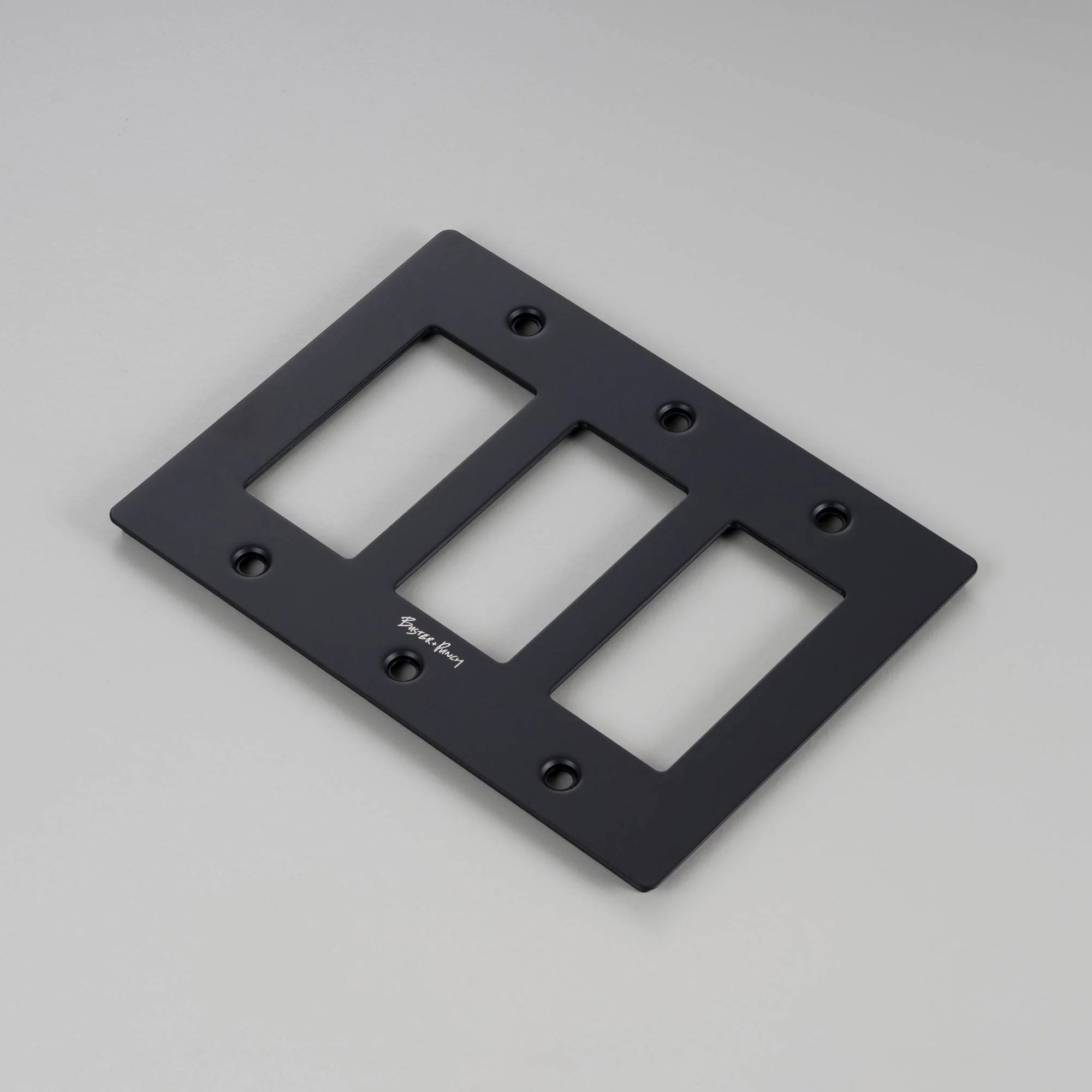 Buster + Punch Wall Plate with Logo | 1G–4G | Toggle & Dimmer | 5 Finishes