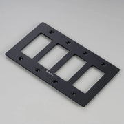 Buster + Punch NPL-023069 4-Gang Metal Wall Plate, Black