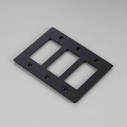 Buster + Punch NPL-023587 Standard 3-Gang Toggle Wall Plate, Black