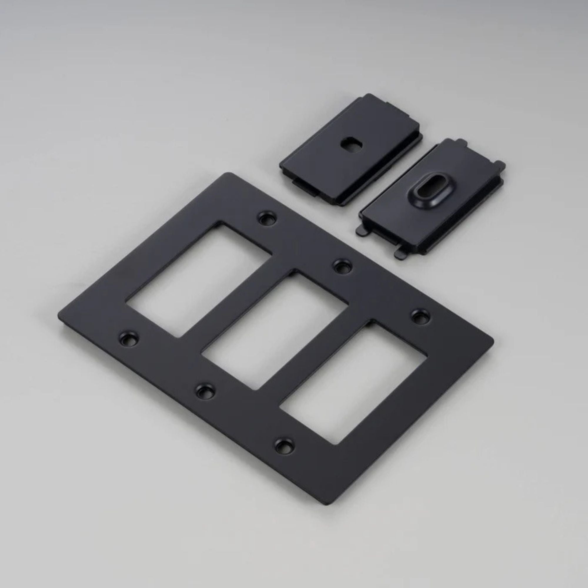 Buster + Punch NPL-023587 Standard 3-Gang Toggle Wall Plate, Black