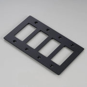 Buster + Punch NPL-023592 Standard 4-Gang Toggle Wall Plate, Black