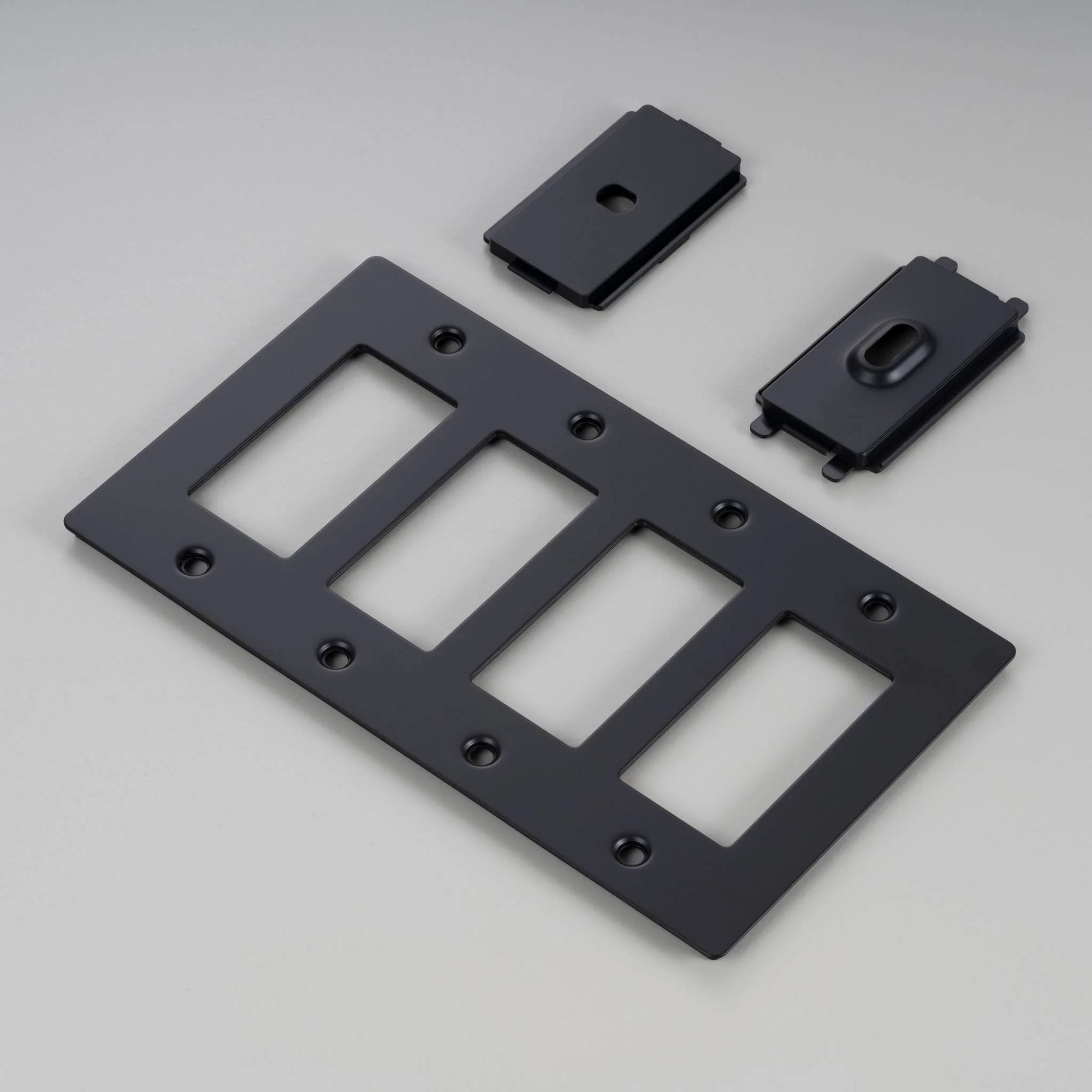 Buster + Punch NPL-023592 Standard 4-Gang Toggle Wall Plate, Black