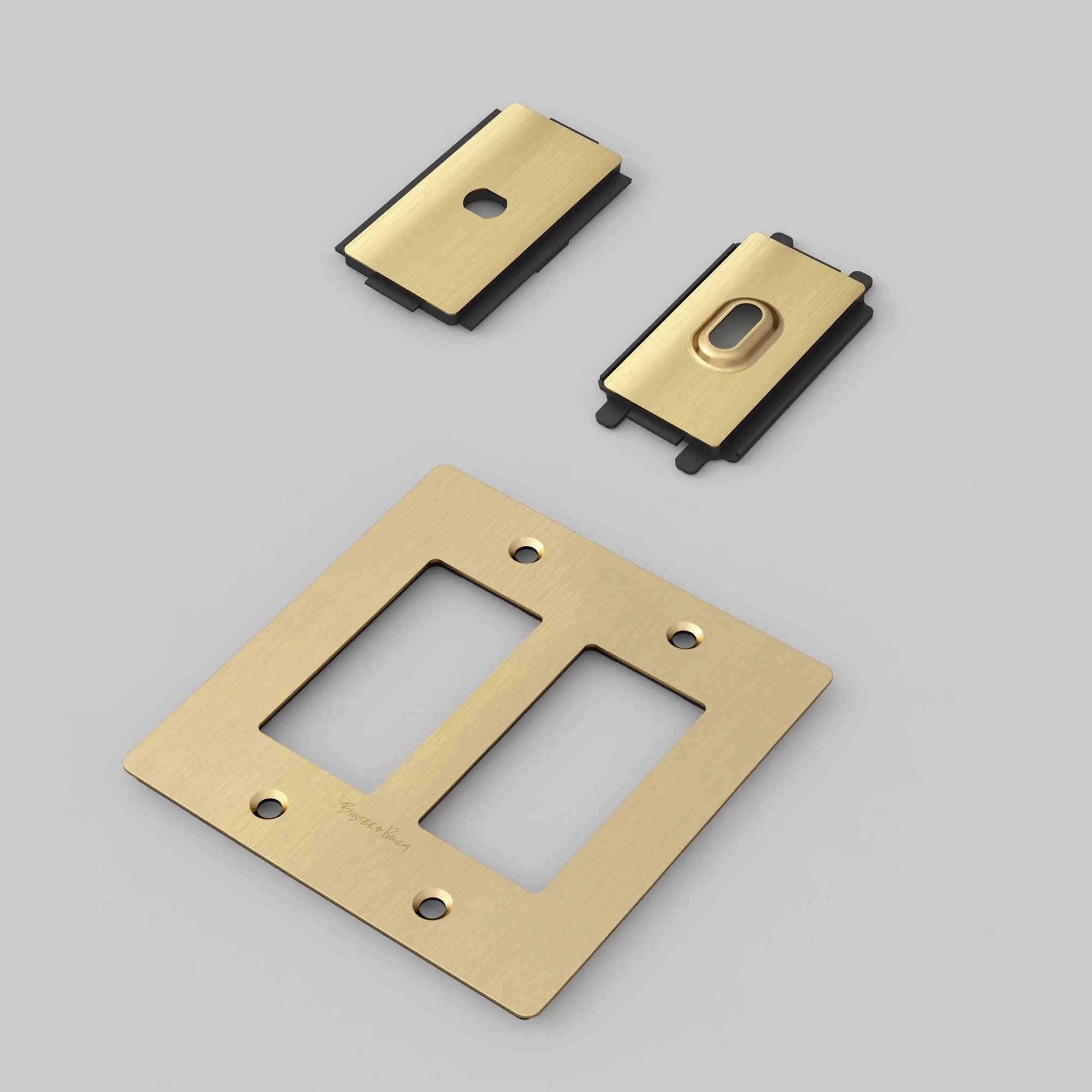 Buster + Punch NPL-05294 2-Gang Wall Plate, Brass