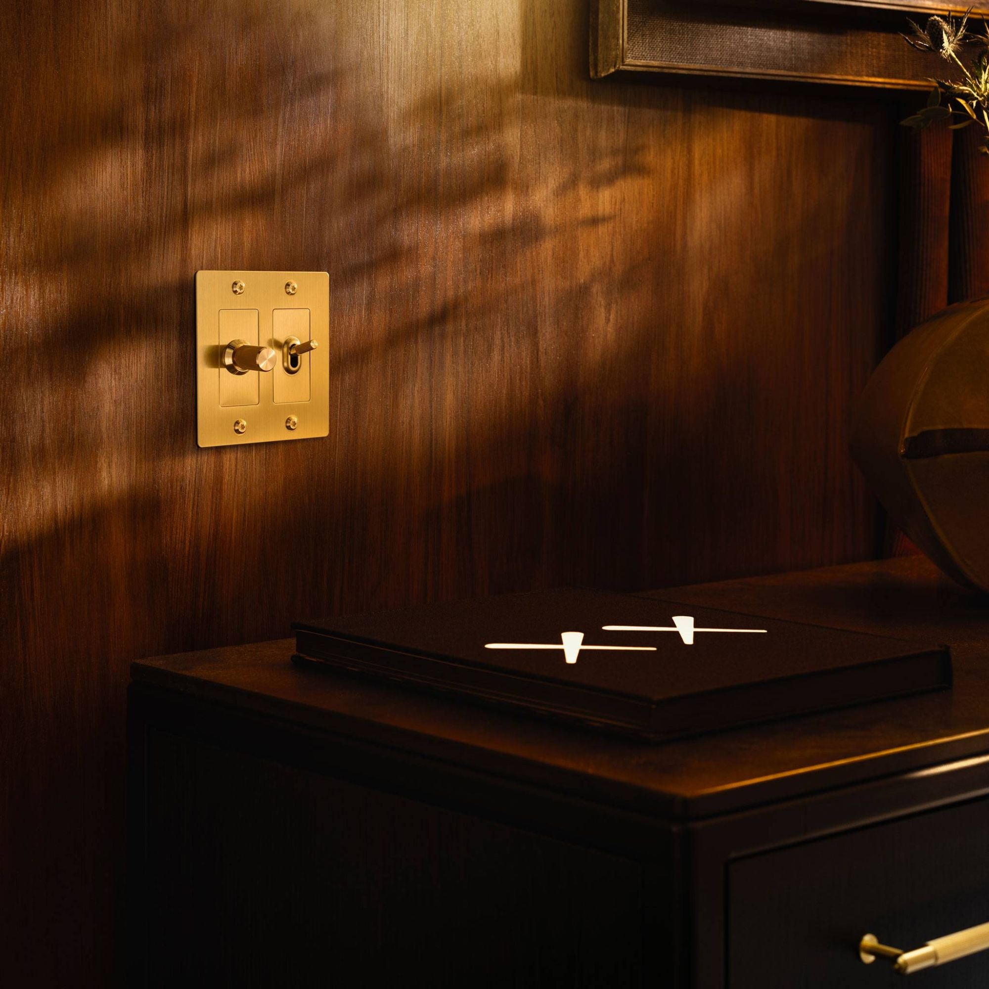Buster + Punch NPL-05294 2-Gang Wall Plate, Brass