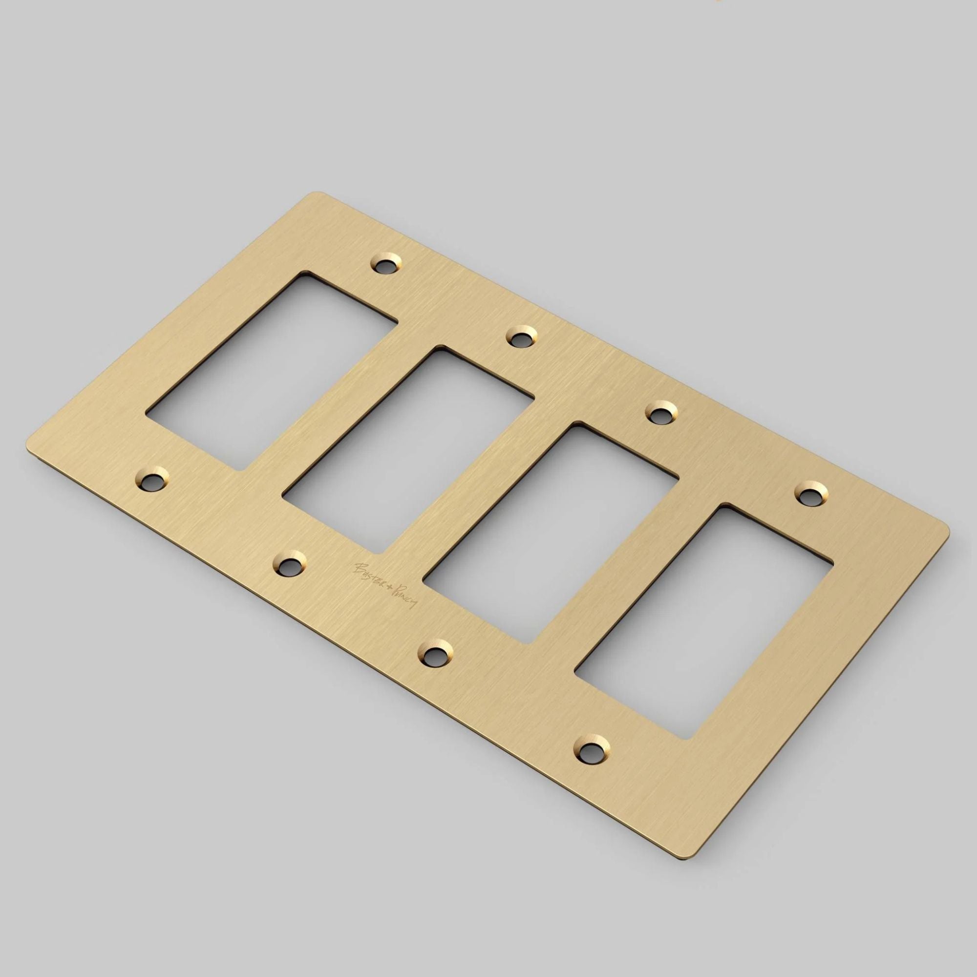 Buster + Punch Wall Plate with Logo | 1G–4G | Toggle & Dimmer | 5 Finishes