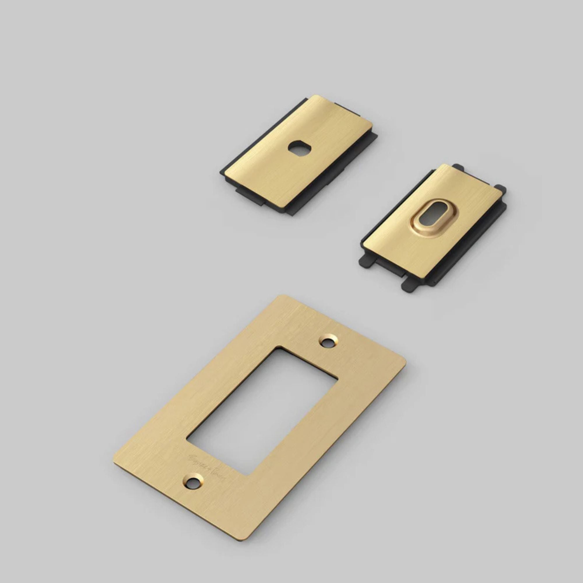 Buster + Punch NPL-053578 Standard 1-Gang Toggle Wall Plate, Brass