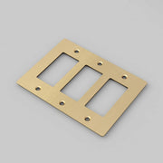 Buster + Punch NPL-053588 Standard 3-Gang Toggle Wall Plate, Brass