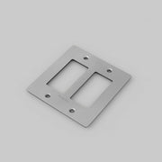 Buster + Punch NPL-07297 Standard 2-Gang Toggle Wall Plate, Steel