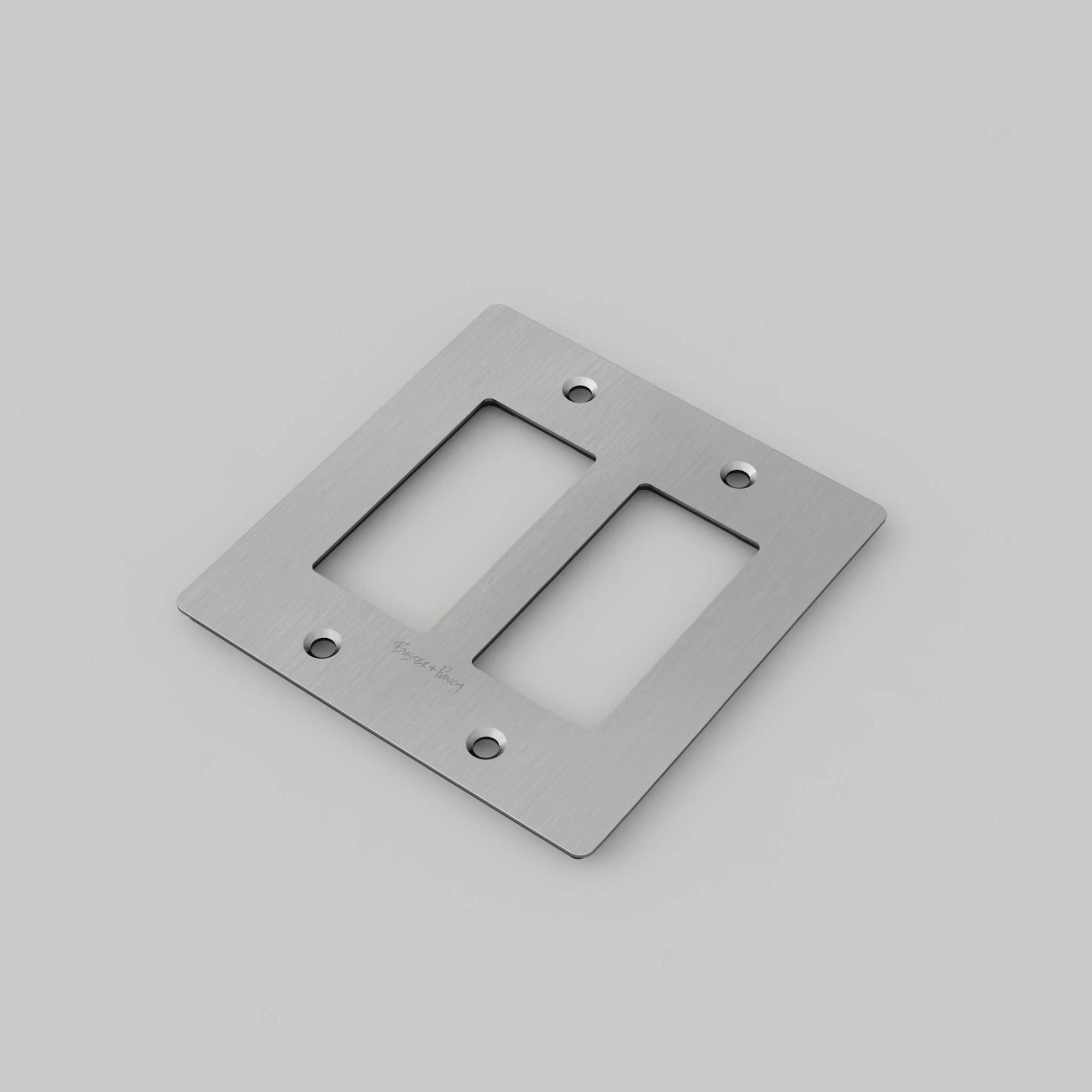 Buster + Punch Wall Plate with Logo | 1G–4G | Toggle & Dimmer | 5 Finishes