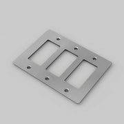 Buster + Punch NPL-07302 Standard 3-Gang Toggle Wall Plate, Steel