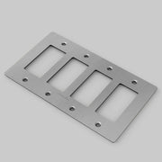 Buster + Punch NPL-07307 Standard 4-Gang Toggle Wall Plate, Steel