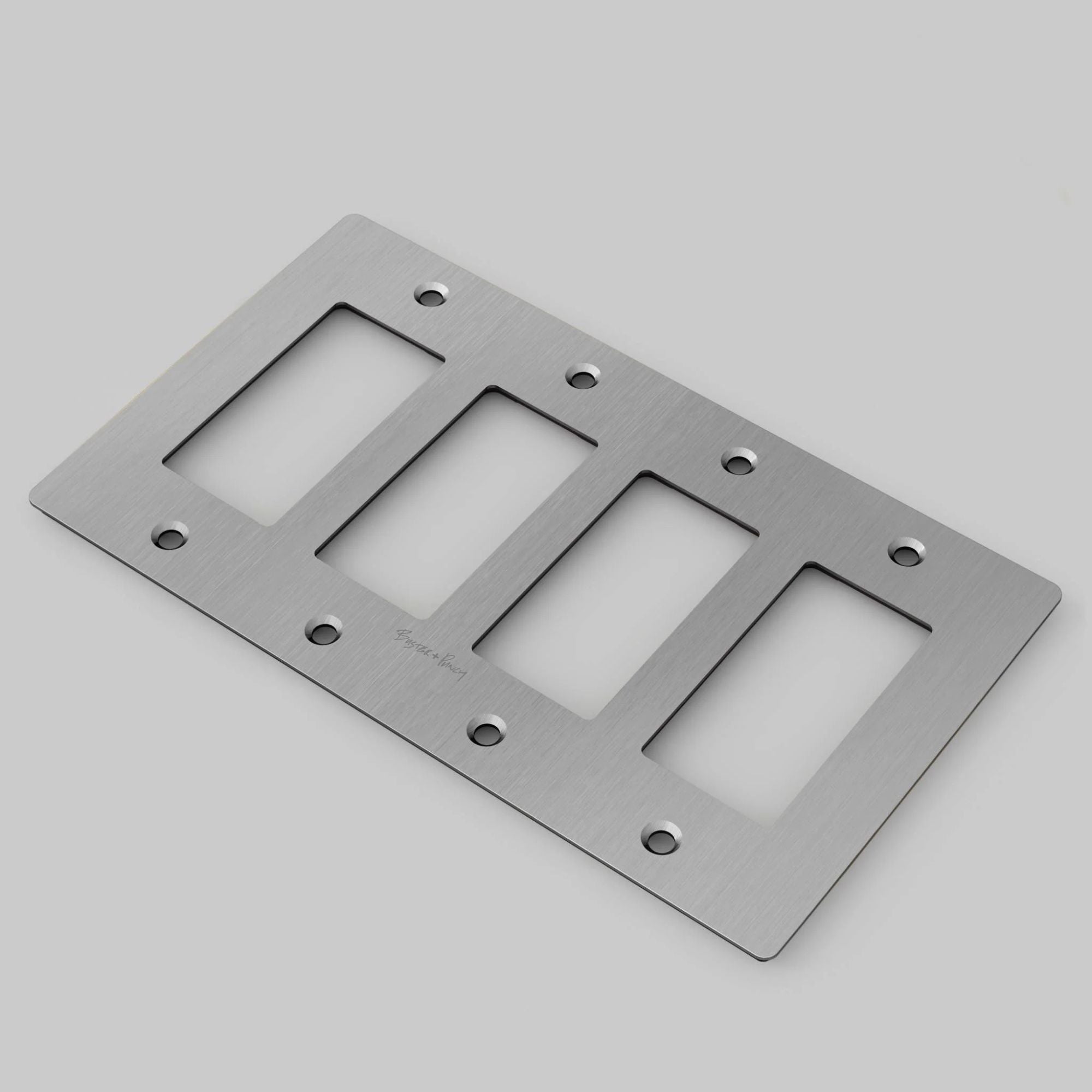 Buster + Punch Wall Plate with Logo | 1G–4G | Toggle & Dimmer | 5 Finishes