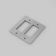 Buster + Punch NPL-073585 Standard 2-Gang Toggle Wall Plate, Steel
