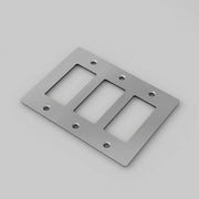 Buster + Punch NPL-073590 Standard 3-Gang Toggle Wall Plate, Steel