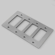 Buster + Punch NPL-073595 Standard 4-Gang Toggle Wall Plate, Steel