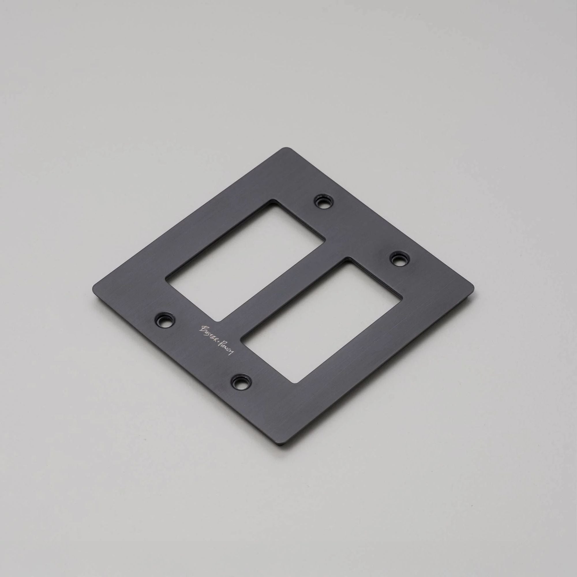 Buster + Punch Wall Plate with Logo | 1G–4G | Toggle & Dimmer | 5 Finishes