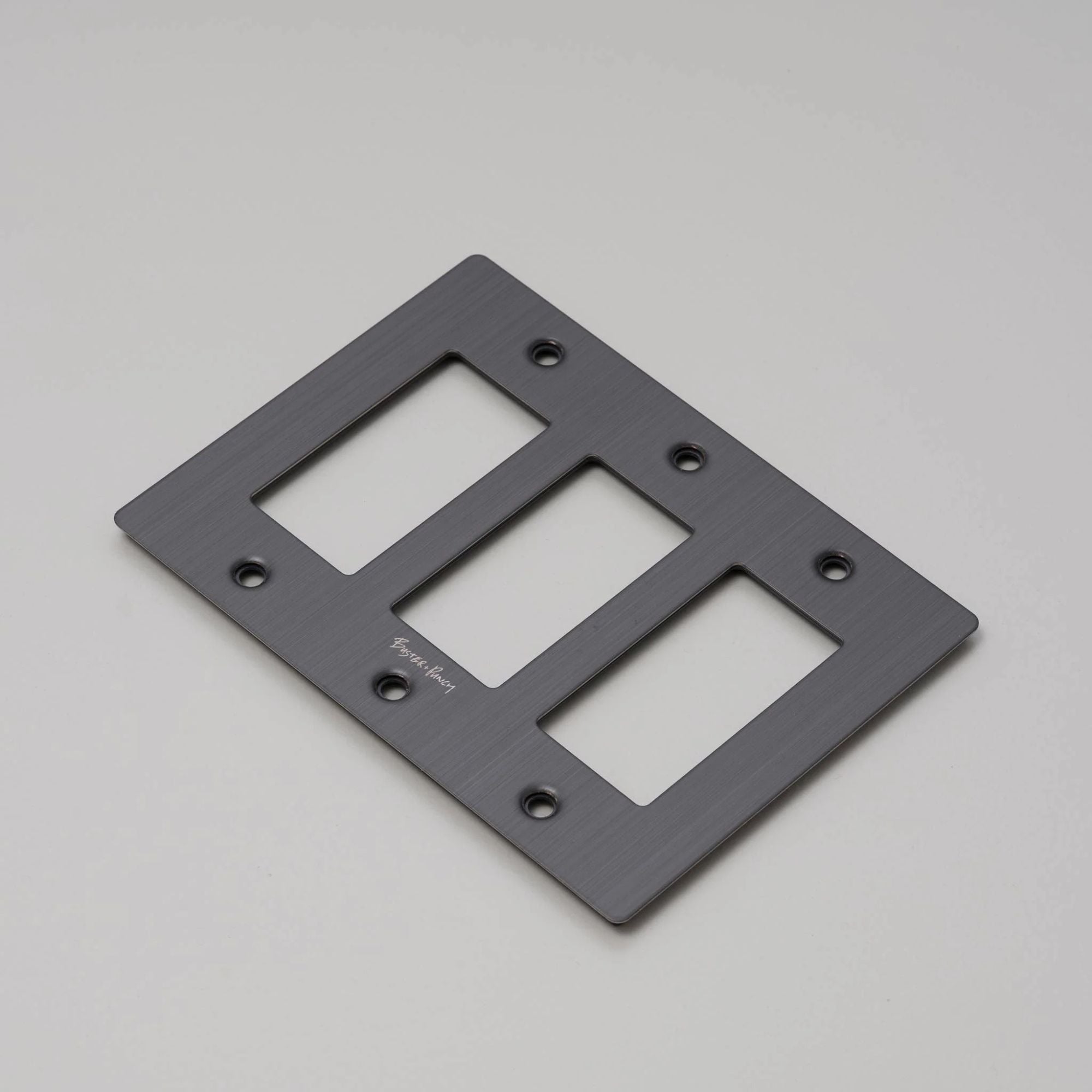 Buster + Punch Wall Plate with Logo | 1G–4G | Toggle & Dimmer | 5 Finishes