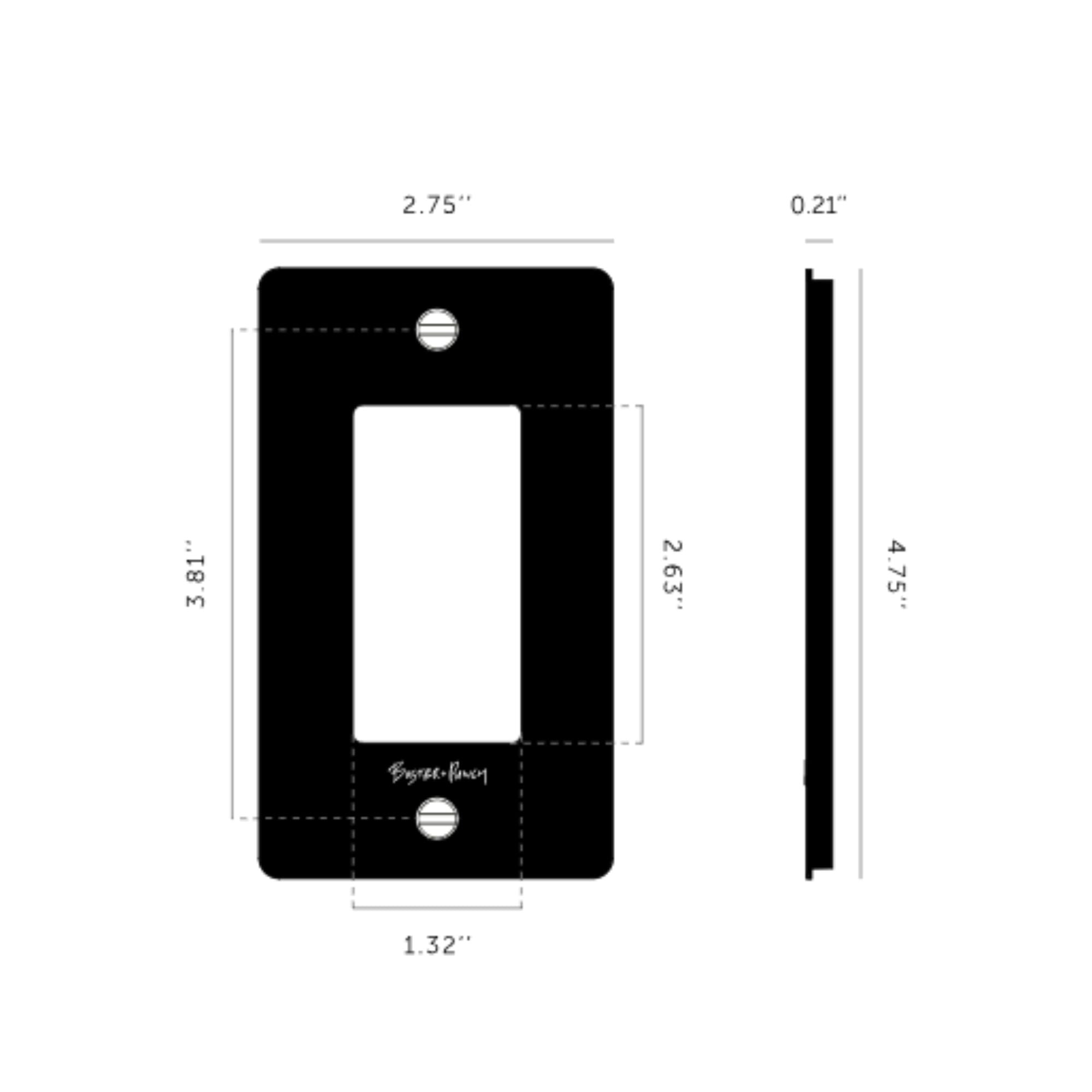 Buster + Punch NPL-093579 Standard 1-Gang Toggle Wall Plate, Smoked Bronze