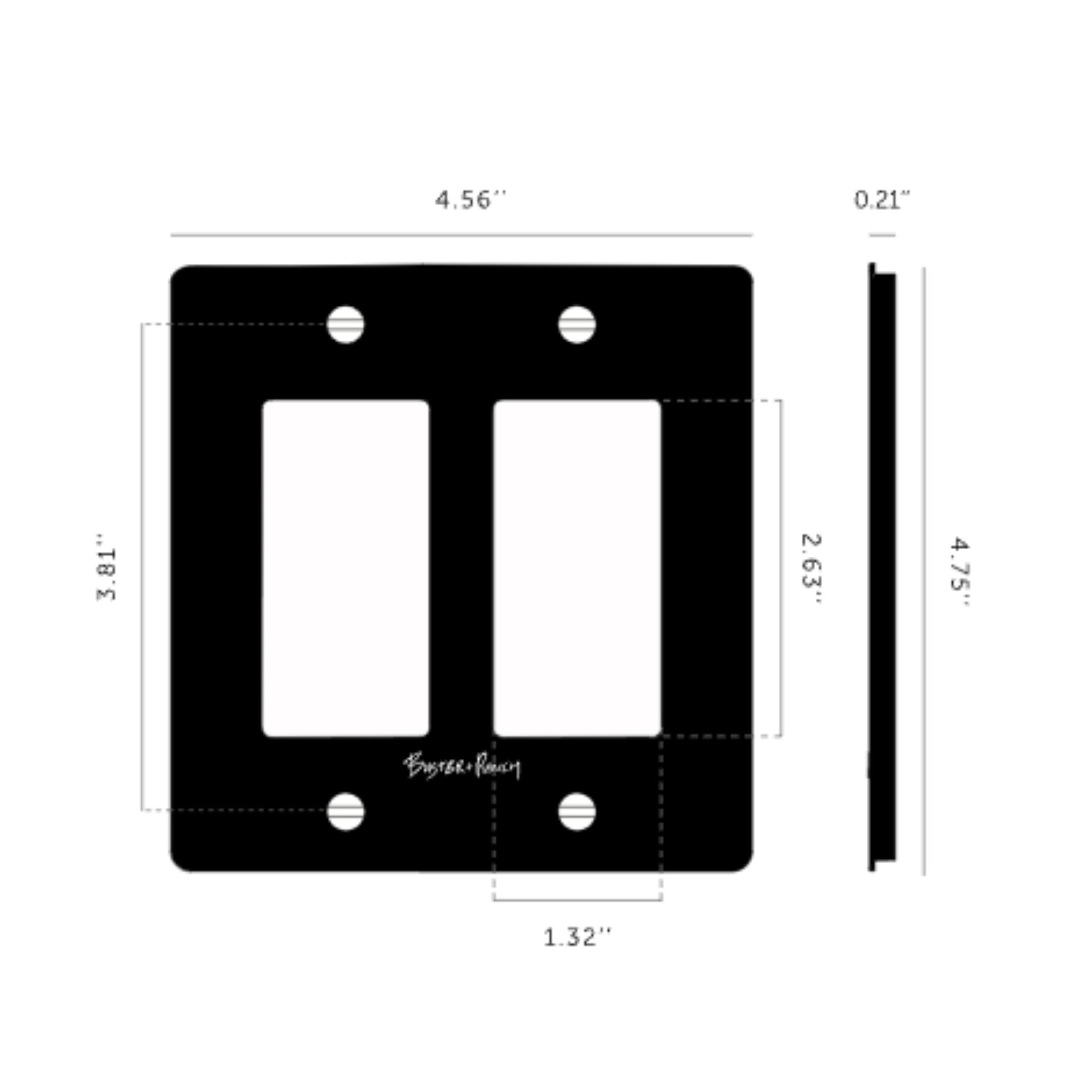 Buster + Punch NPL-093584 Standard 2-Gang Toggle/Dimmer Wall Plate, Smoked Bronze