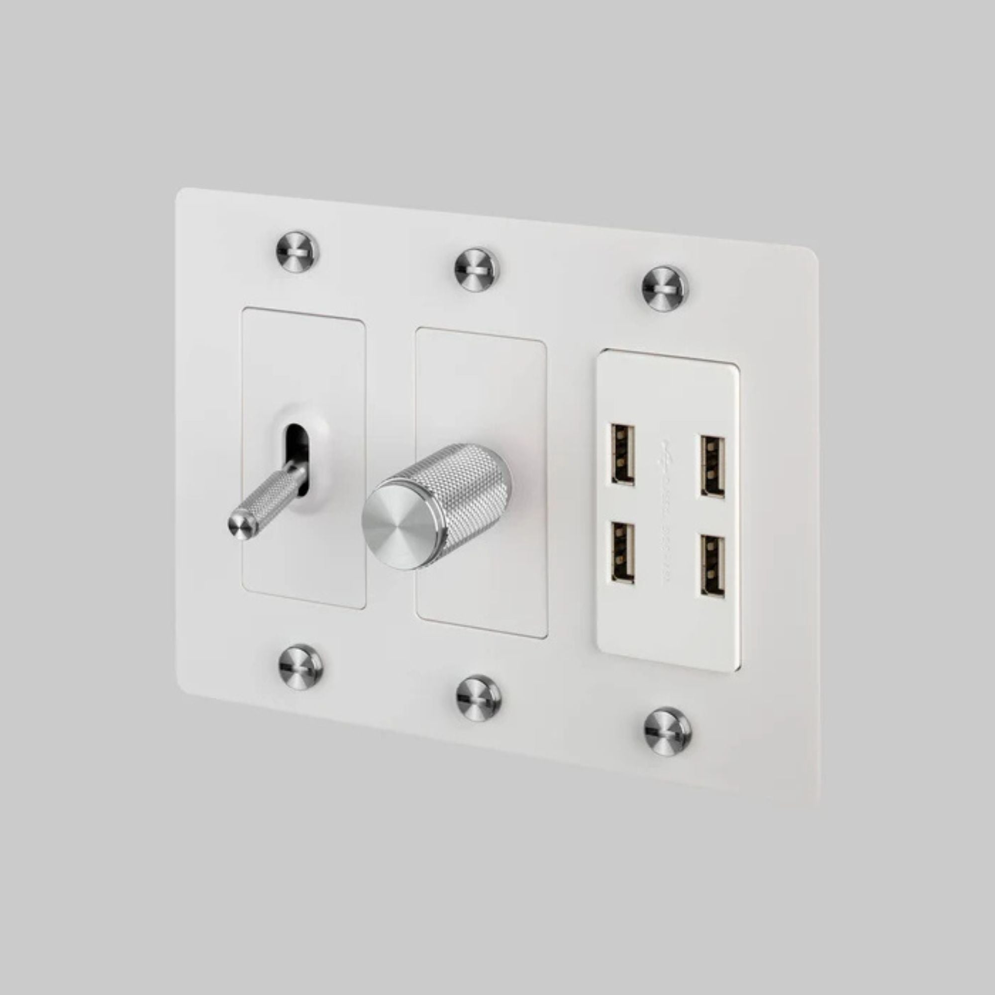 Buster + Punch NPL-143067 Standard 3-Gang Toggle Wall Plate, White