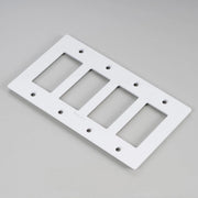 Buster + Punch NPL-143070 Standard 4-Gang Toggle Wall Plate, White