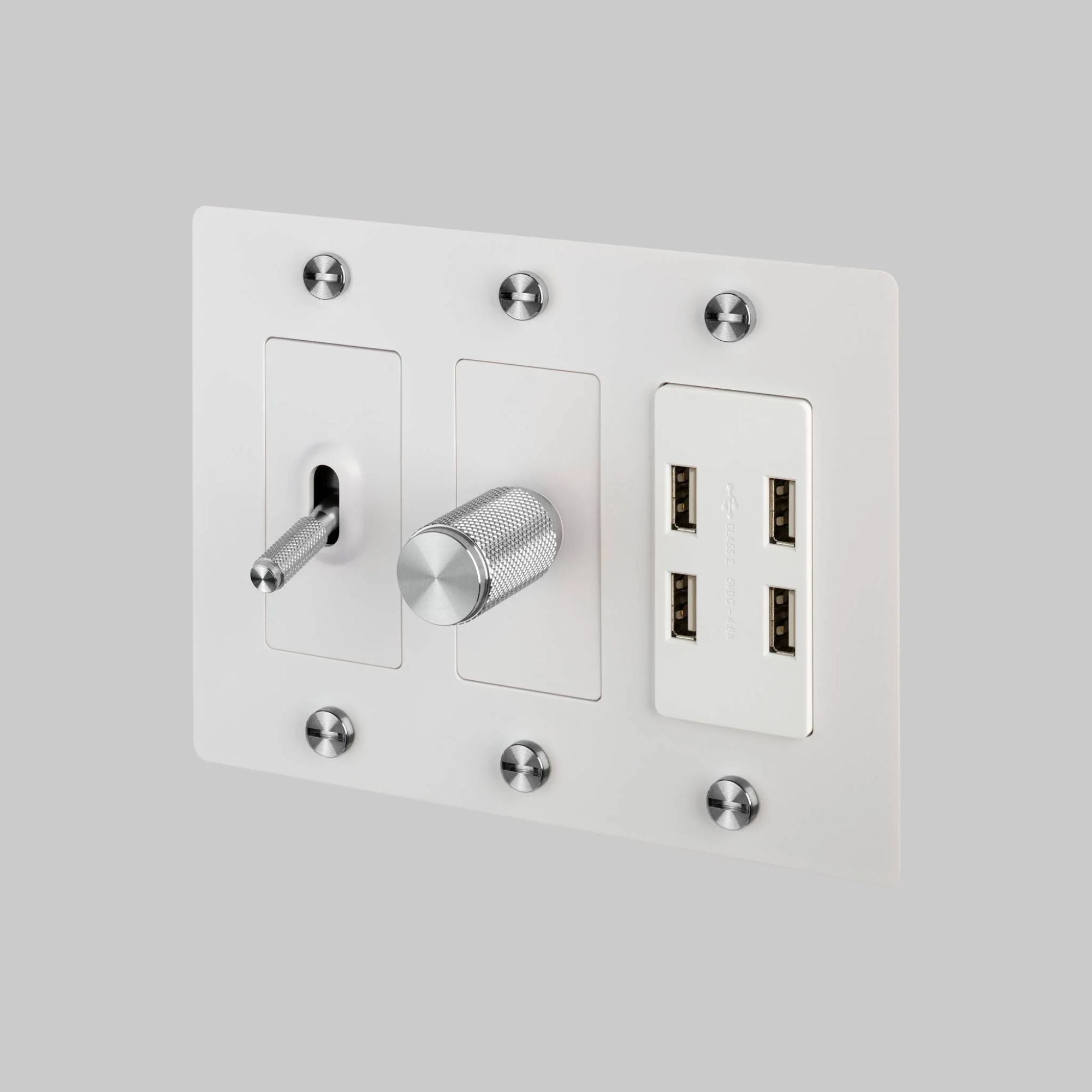 Buster + Punch NPL-143591 Standard 3-Gang Toggle Wall Plate, White