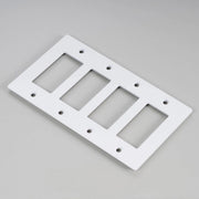 Buster + Punch NPL-143596 Standard 4-Gang Toggle Wall Plate, White